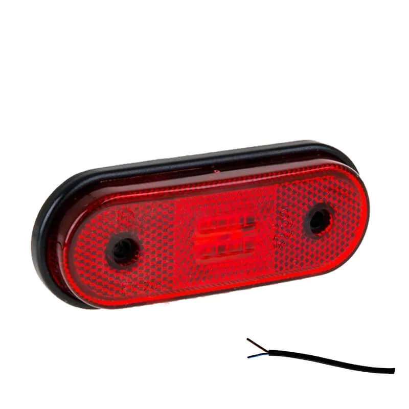 LED markeringslicht rood | 12-24v | 50cm. kabel | MV-1400R-MV-1400R