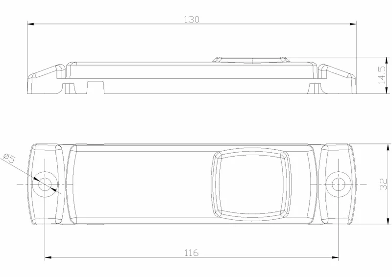 LED markeringslicht rood | 12-36v | 5m. kabel | M10MV-190R 5M-M10MV-190R 5M-3