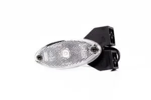 LED markeringslicht + steun ovaal wit 12-24v 0