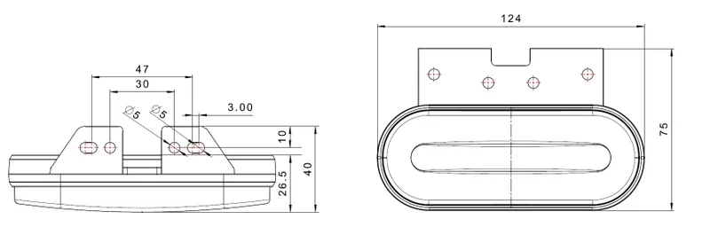 LED markeringslicht wit | 12-24v | 1
