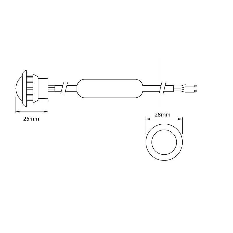 LED markeringslicht wit | 12-24v | 20cm. kabel | 181WME-181WME-4