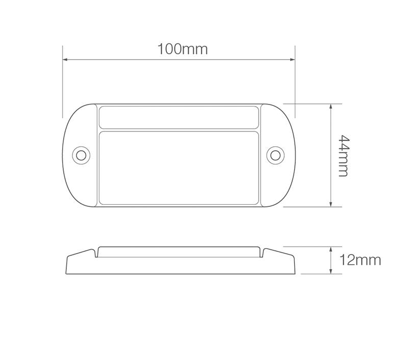 LED markeringslicht wit | 12-24v | 40cm. kabel | 44WME-44WME-3