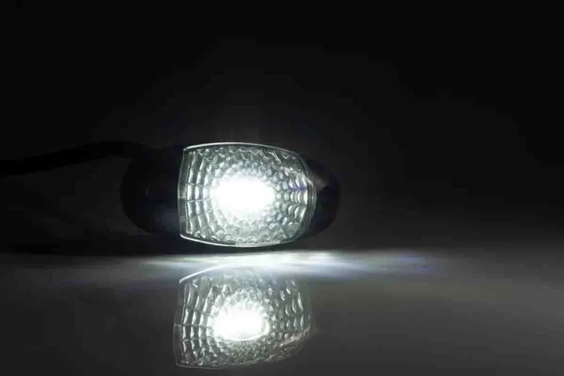 LED markeringslicht wit | 12-24v | 50cm. kabel | 1