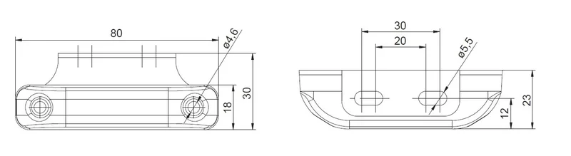 LED markeringslicht wit | 12-24v | 50cm. kabel | M10MV-550W-M10MV-550W-3