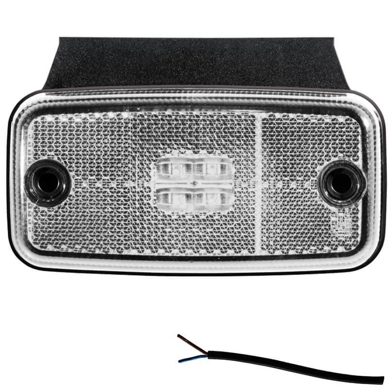LED markeringslicht wit | 12-24v | 50cm. kabel | M10MV-650W-M10MV-650W