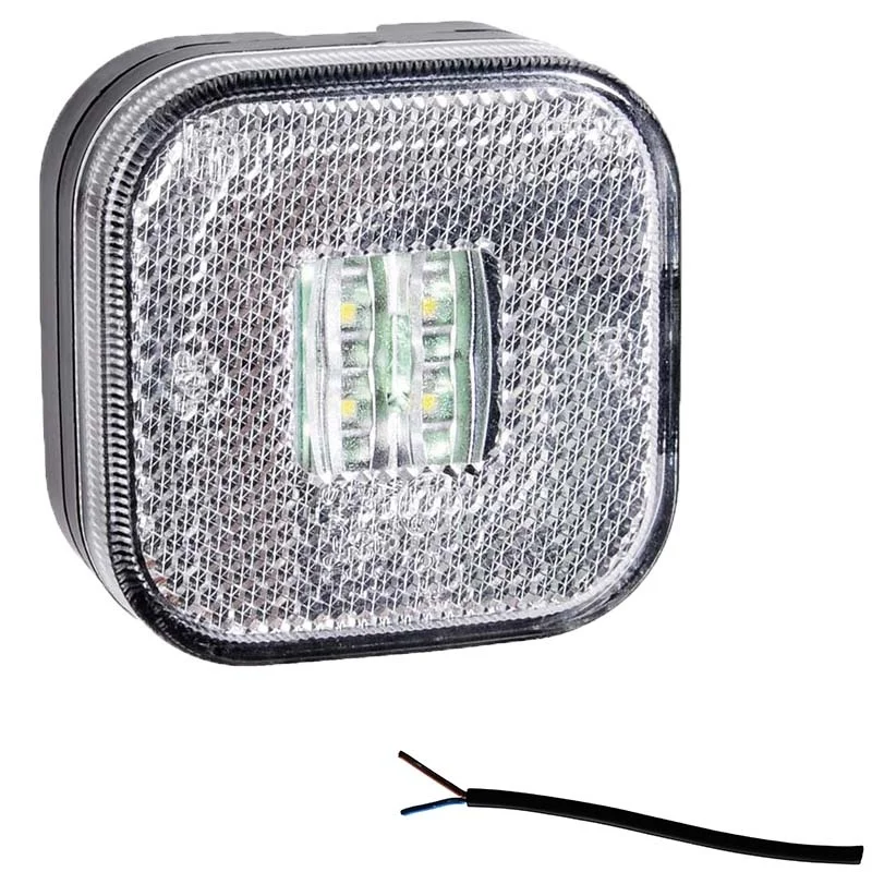LED markeringslicht wit | 12-24v | 50cm. kabel | M10MV-900W-M10MV-900W