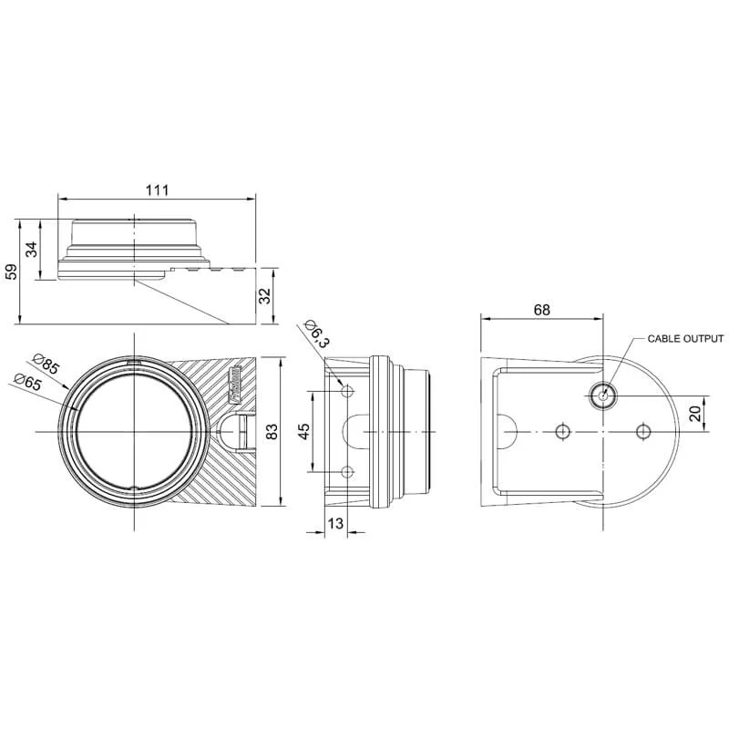 LED markeringslicht wit | 12-24v | 50cm. kabel | MV-1300W-MV-1300W-6