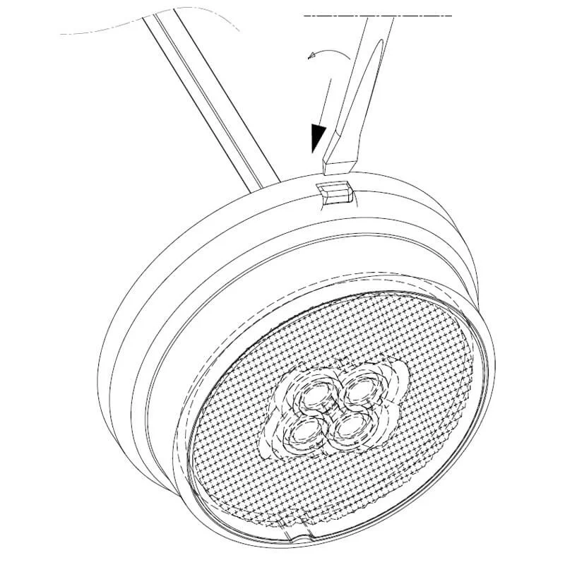 LED markeringslicht wit | 12-24v | 50cm. kabel | MV-1300W-MV-1300W-7