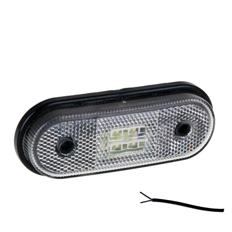 LED markeringslicht wit | 12-24v | 50cm. kabel | MV-1400W-MV-1400W