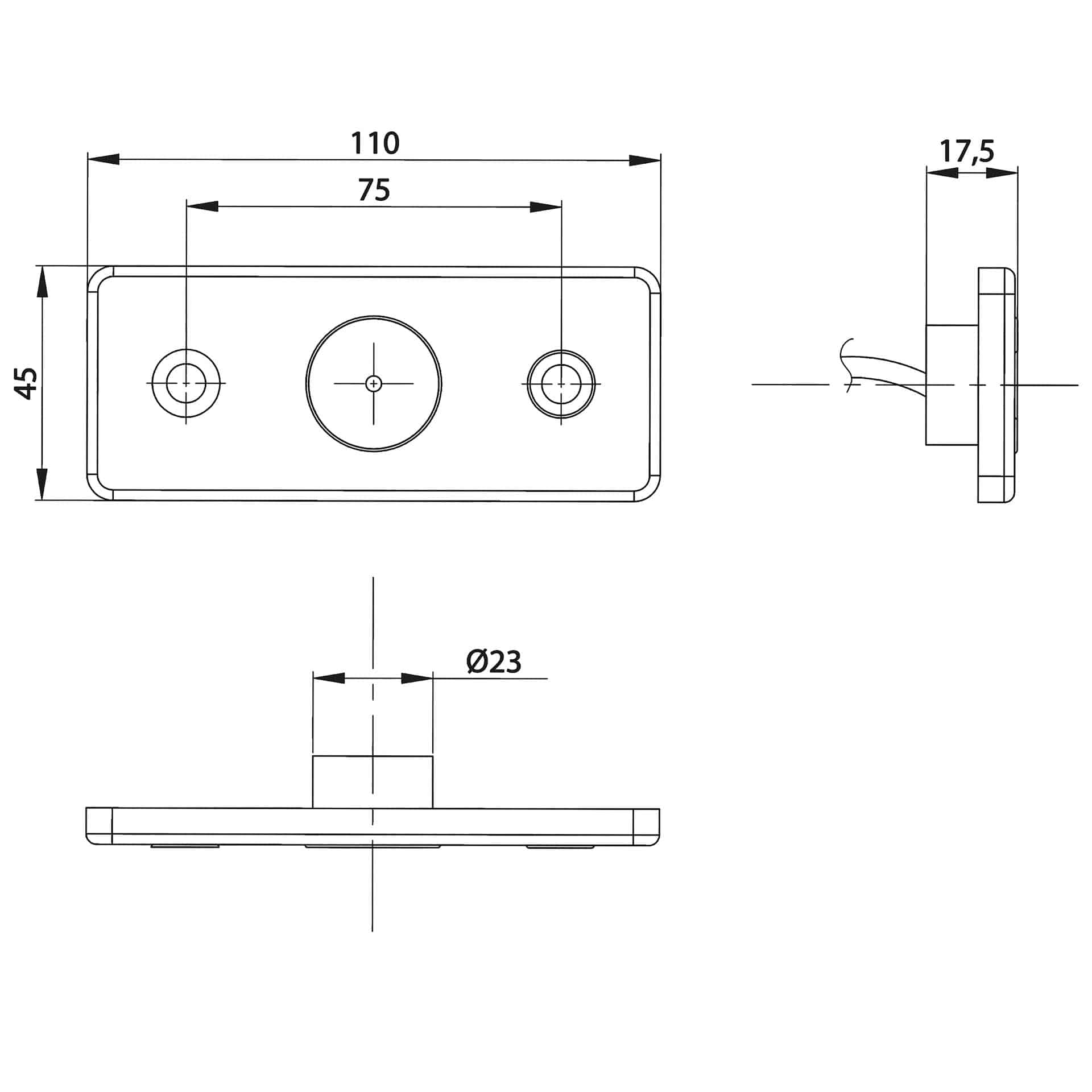 LED markeringslicht wit | 12-24v | 50cm. kabel | MV-5650W-MV-5650W-4