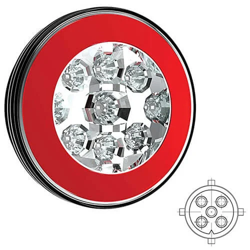 LED mistlicht met achterlicht | 12-36v | 5-PIN | V10C2-810B5-V10C2-810B5