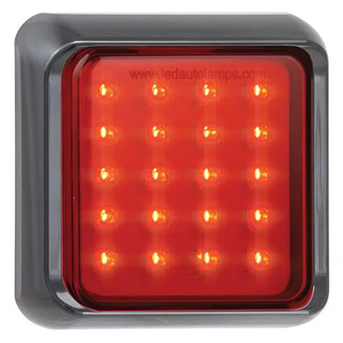 LED mistlicht met zwarte rand | 12-24v | 40cm. kabel | 80FME-80FME