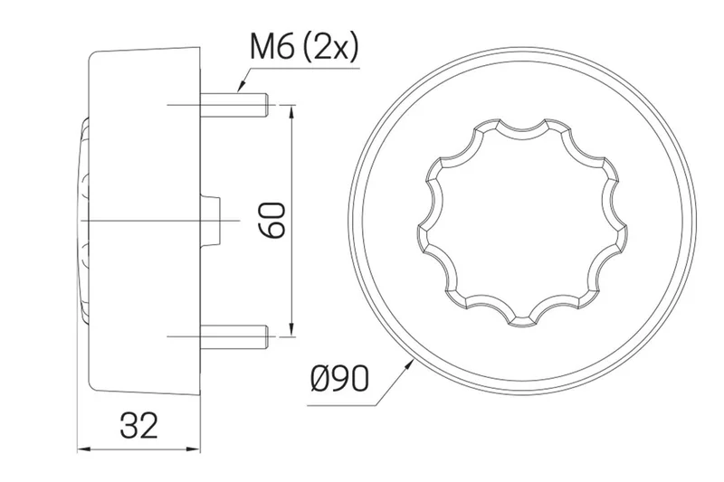 transparante lens 12-24v 50cm kabel | VC-5420-VC-5420-4