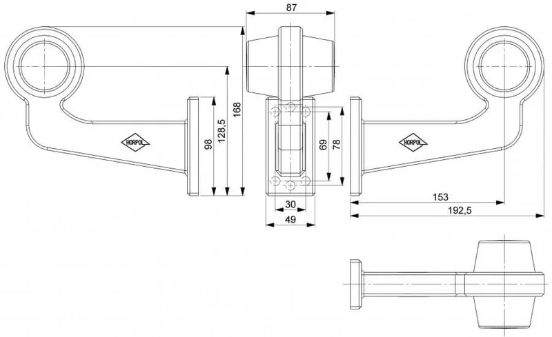 LED pendellamp amber | haakse steel | matte lens | 12-24v | MB-1023A-MB-1023A-5