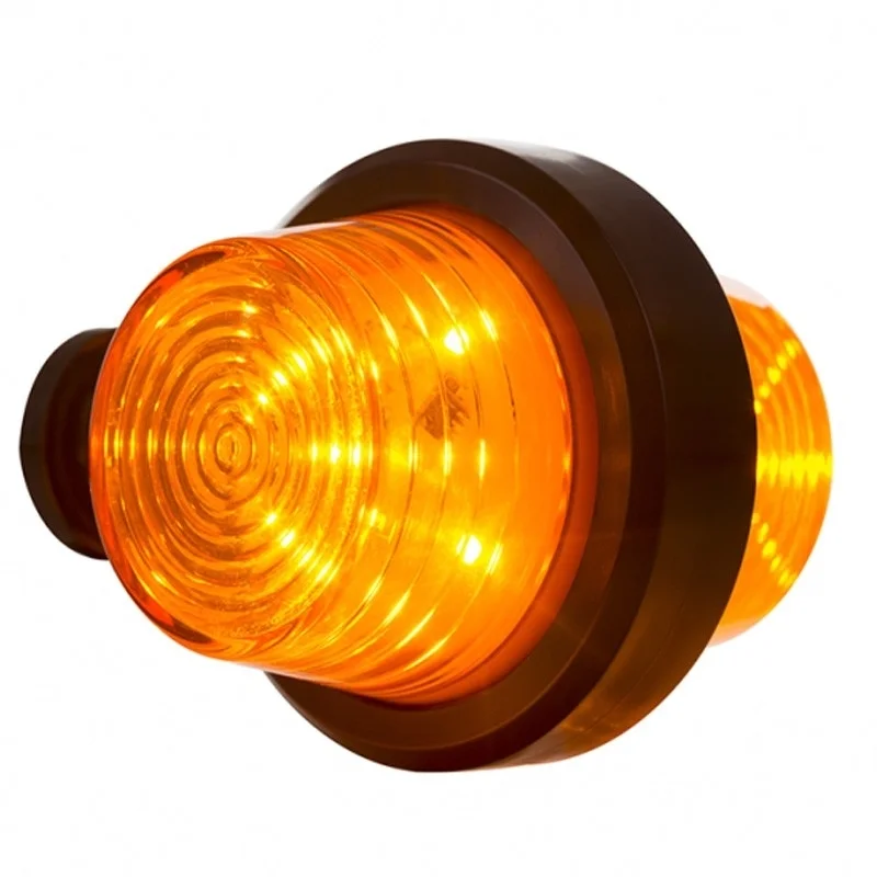 LED pendellamp amber | korte steel | heldere lens | 12-24v | MB-1010A-MB-1010A