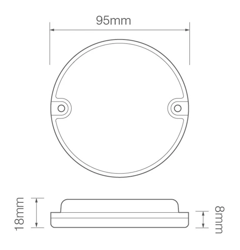 achterlicht | 12-24v | 20cm. kabel | 95RM-95RM-2