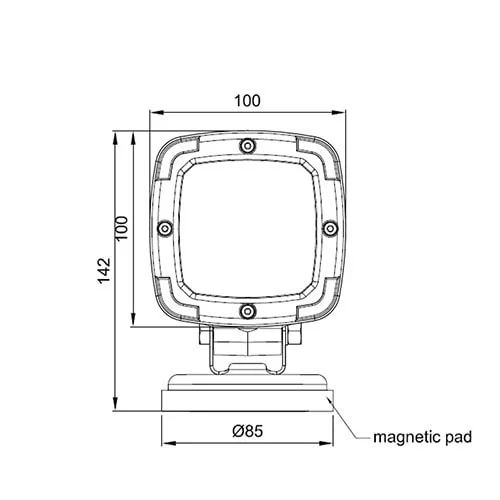 LED werklamp 1700 lumen op magneetvoet 12-24v 7.8m krulsnoer | WF-3617MM78-WF-3617MM78-3