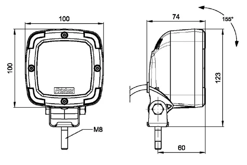 LED werklamp floodbeam 38W - 4100lm - 12-36v 1m. Kabel | WF-3841-WF-3841-6