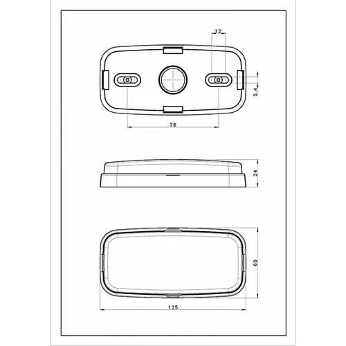 LED zij-markering met knipperlichtfunctie | 12-36v | 50cm. kabel | M10ZK-250A-M10ZK-250A-6