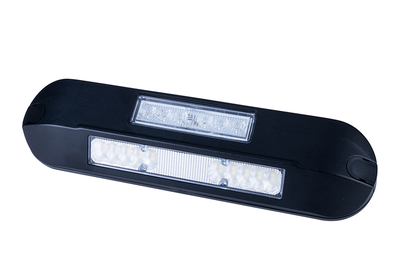LED zij-werklamp + amber R65 flitser