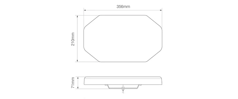 LED zwaailampbalk | R65 | 356mm | 12-24v | EQPLB356R65AM-EQPLB356R65AM-4