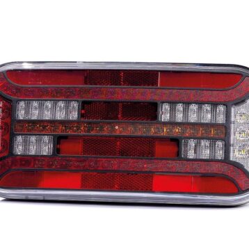 Links | LED achterlicht rechthoek reflector & kentekenverlichting | 12-24v | 100cm. kabel | VC-3011-VC-3011