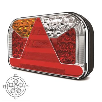 Links | LED achterlicht zonder kentekenlicht | 12-36v | 6-PIN | V10C6-531B6-V10C6-531B6