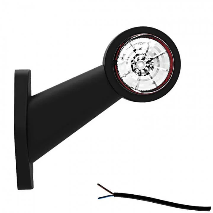 Links | LED breedtelamp | schuine steel | 12-24v | 20cm. kabel | M10BV-301RW-M10BV-301RW