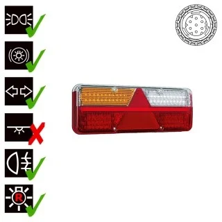 Links | LED trailerlamp | dynamisch knipperlicht | 9-36v | 7-PIN | VC-1011B7-VC-1011B7-2