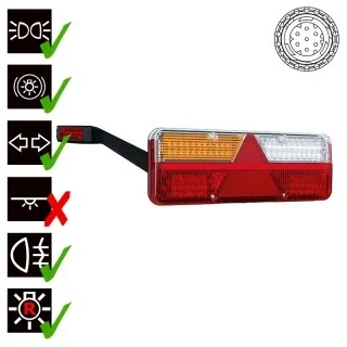 Links | LED trailerlamp | dynamisch knipperlicht | 9-36v | 7-PIN | VC-1021B7-VC-1021B7-2