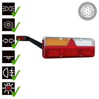 Links | LED trailerlamp | dynamisch knipperlicht | 9-36v | 7-PIN | VC-1041B7-VC-1041B7