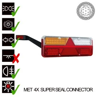 Links | LED trailerlamp | dynamisch knipperlicht | 9-36v | 7-PIN+superseal | VC-1021B7SS-VC-1021B7SS-2
