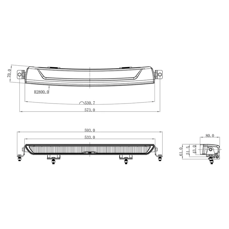 OZZ XB1 LED LED bar 20" | 11.200 lumen (excl. positielicht) | 88202-88202-6