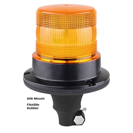R65 LED flits-zwaailamp 10 - 30v met PC Flexi-DIN-voet-EQPR65ABM-FD-2