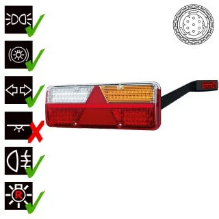 Rechts | LED Trailerlamp | dynamisch knipperlicht | 9-36v | 7-PIN | VC-1022B7-VC-1022B7