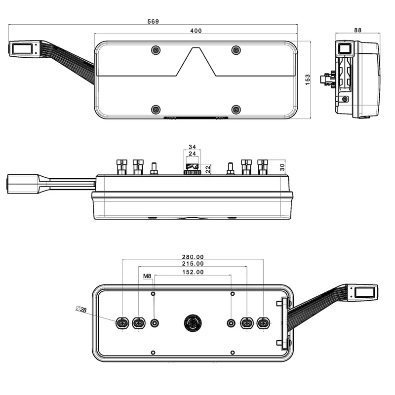 Rechts | LED Trailerlamp | dynamisch knipperlicht | 9-36v | 7-PIN+superseal+alarm | VC-1022B7SSA-VC-1022B7SSA-4