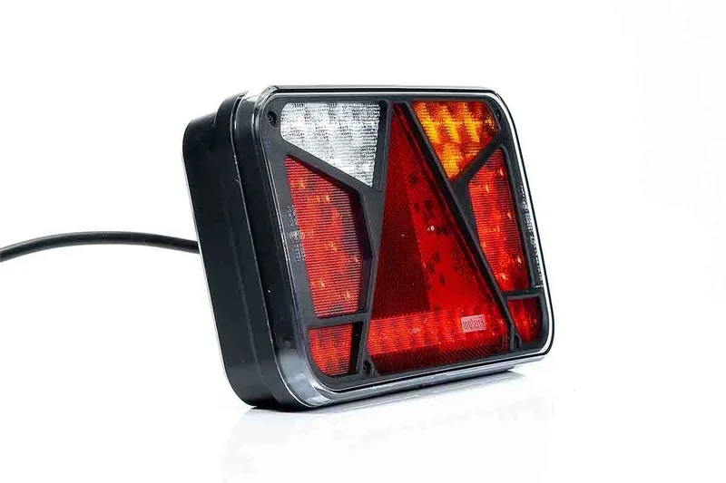 Rechts | LED achterlicht met kentekenlicht | 12-24v | 7-functies | 100cm. kabel | VC-4512-VC-4512-9