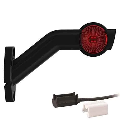 Rechts | LED breedtelamp met schuine steel | 12-24v | 1