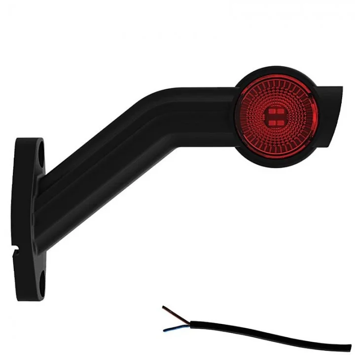 Rechts | LED breedtelamp met schuine steel | 12-36v | 20cm. kabel | M10BV-702RWA-M10BV-702RWA