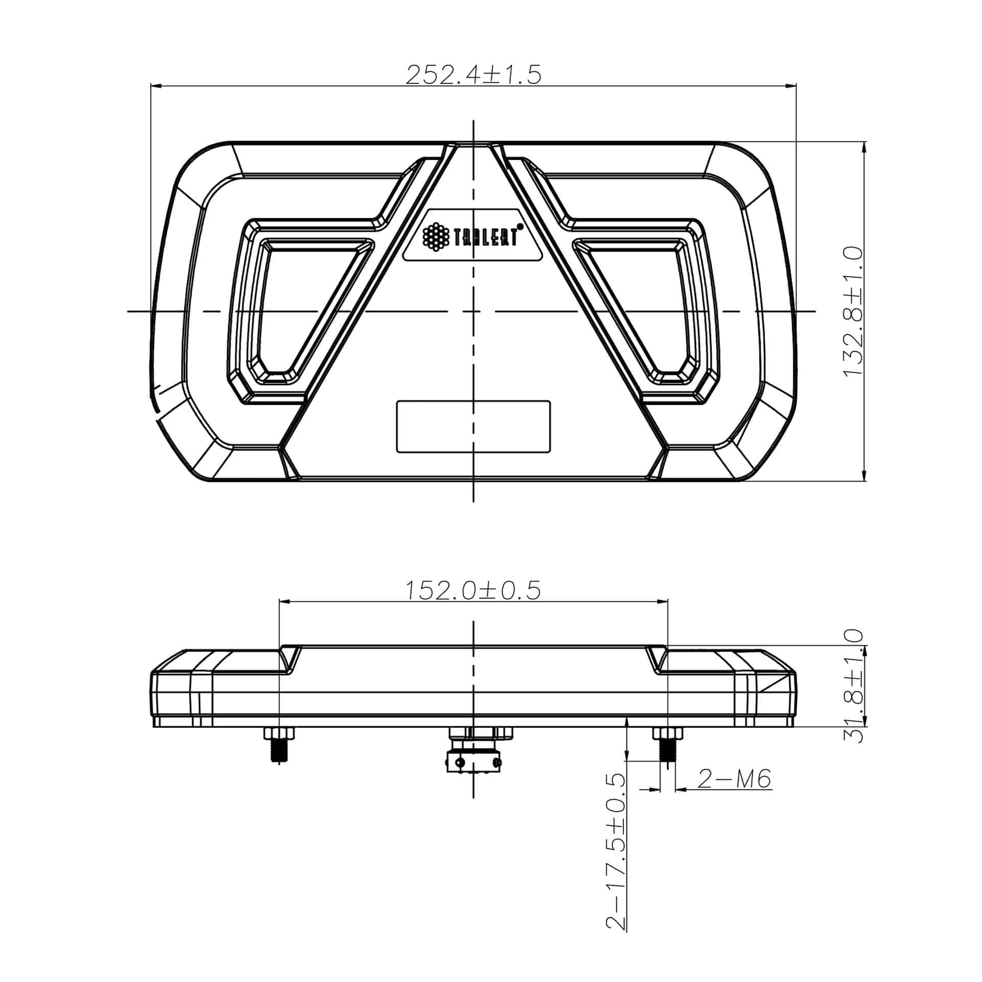 Rechts | LED neon achterlicht | 12-24v | 8-PIN | VC-4002B8-VC-4002B8-7