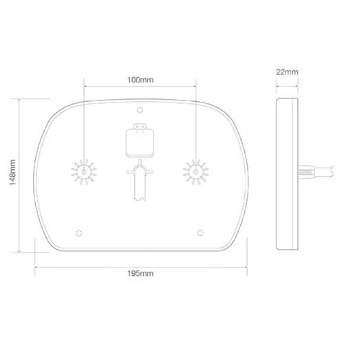 Slimline Trailer lamp | 12-24v | (EU200LR2) Twin Pack | EU200 LR2-EU200 LR2-6