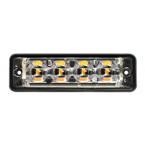Ultra platte Slimline LED flitser 4 LED's | R65 | Amber | 10-30v | S11F4002-S11F4002