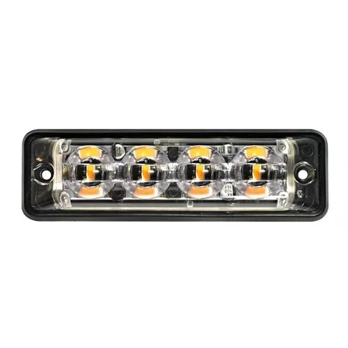 Ultra platte Slimline LED flitser 4 LED's | wit | 10-30v | SSLED4DVW-SSLED4DVW