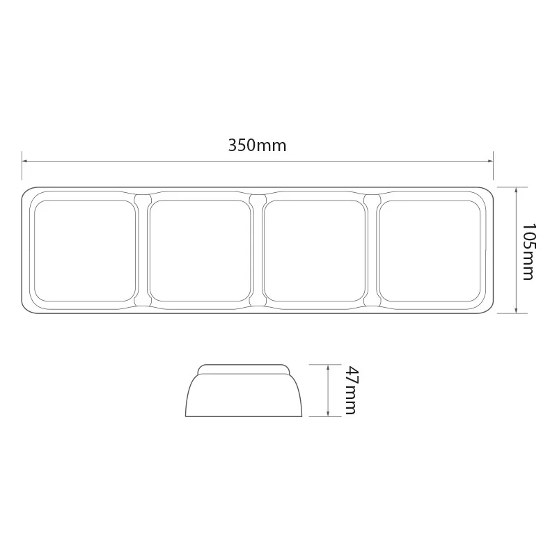 Viervoudige zwarte omlijsting | 80 Series | 80B4B-80B4B-3