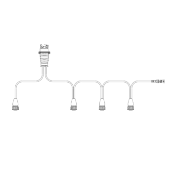 Y-kabel tbv 4 achterlichten (5-PIN) incl. zijkabel-KS1-5400