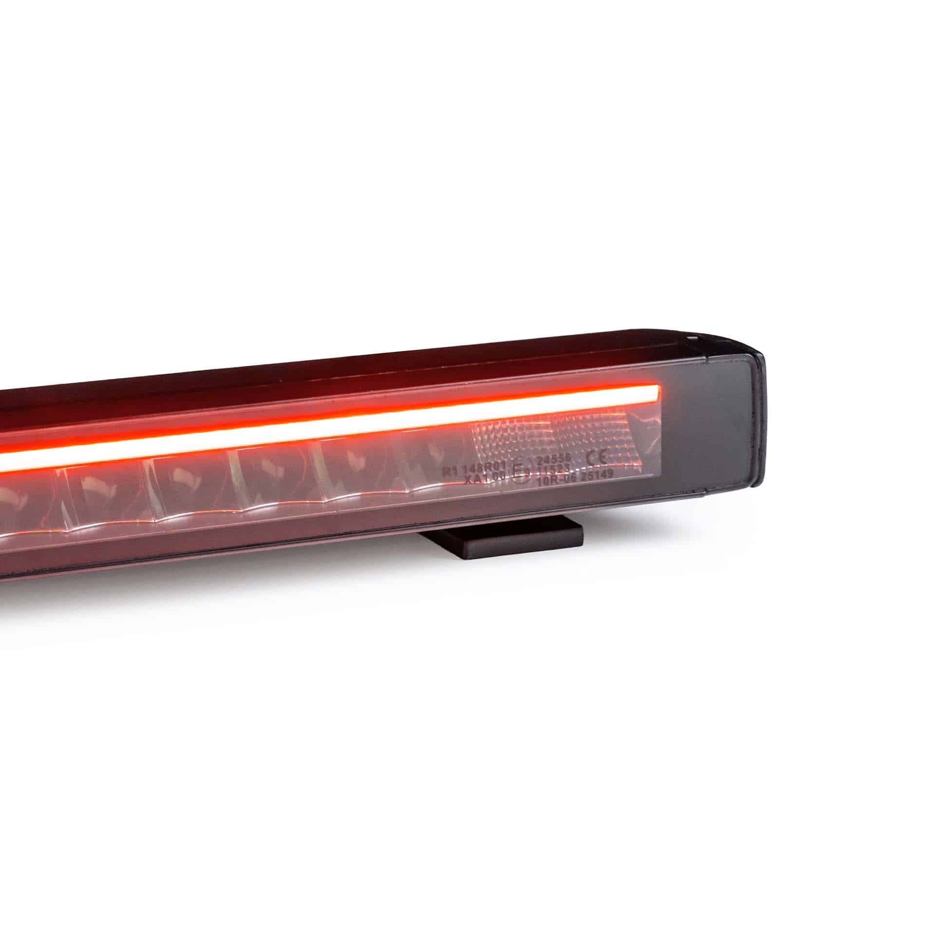 LED Lightbar Stratos 127cm | incl. R65 flitser | rood-amber DRL-LD9-1130RA-8