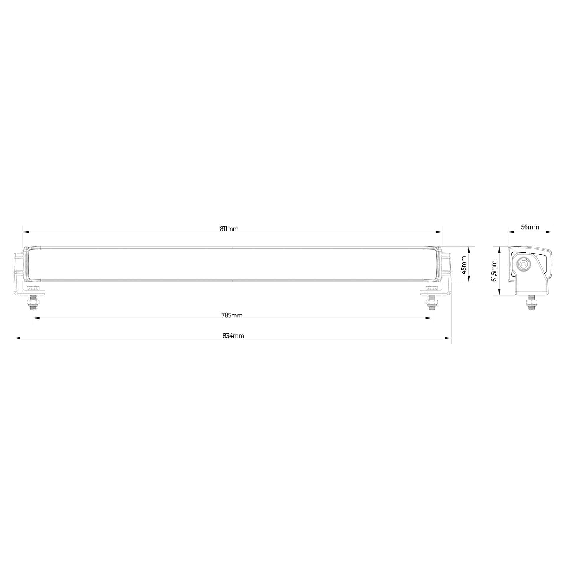 LED Lightbar Stratos 81cm | incl. R65 flitser | rood-amber DRL - Afbeelding 21