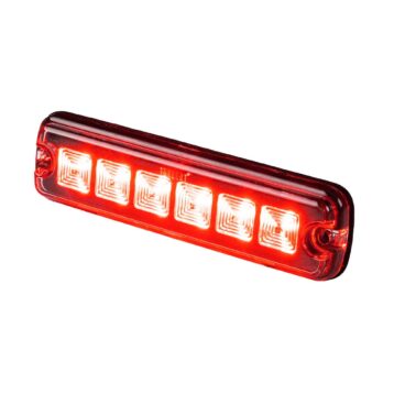 LED R10 Flitser 6-LED rood 12-24v 200cm kabel-SF-1600R