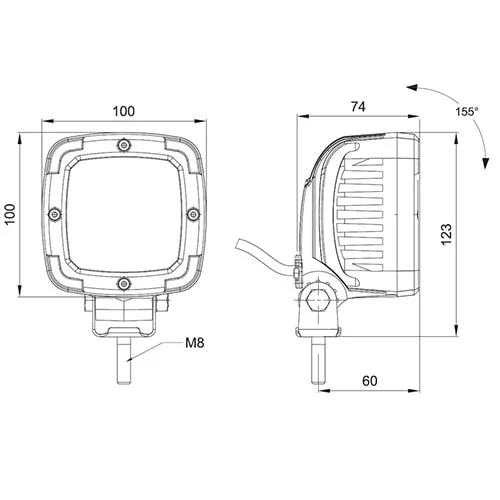 LED werklamp ADR | 1300 lumen | ECE-R23 | WR-3602ADR-WR-3602ADR-3
