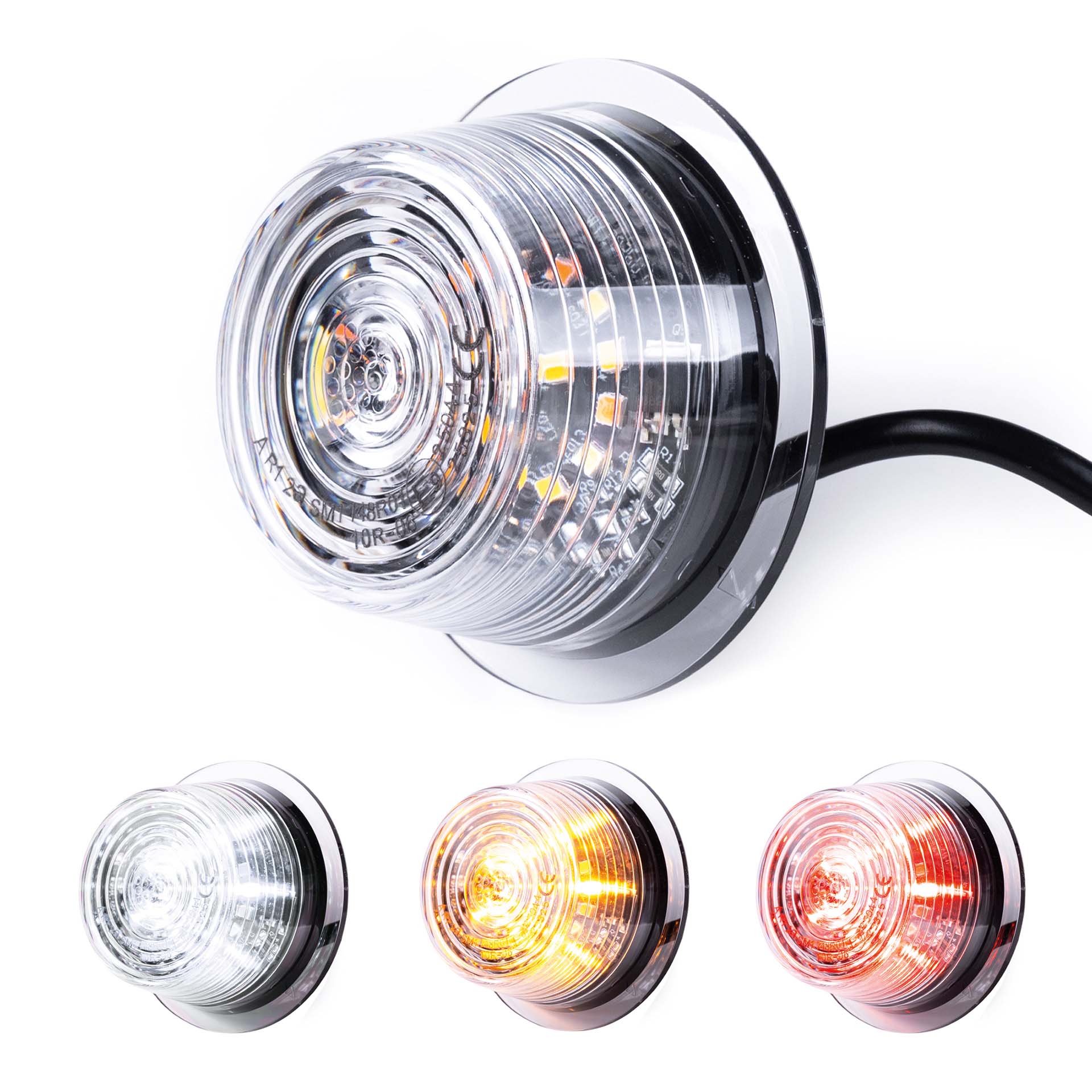 LED Module clear lens multicolor+kn.licht 12-24v | 5m. kabel-MB-3010RWA-2